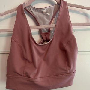 Free People Scoop Neck, Cross Back Sports Bra
